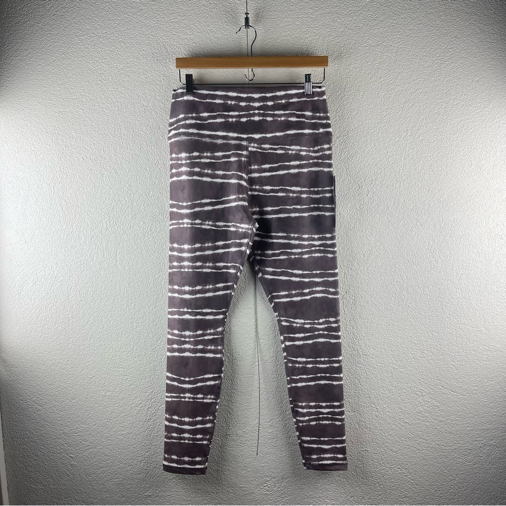 Scorpio Sol l L Vinyasa High Waist Rustic Plum Stripe Tie Dye Workout Leggings